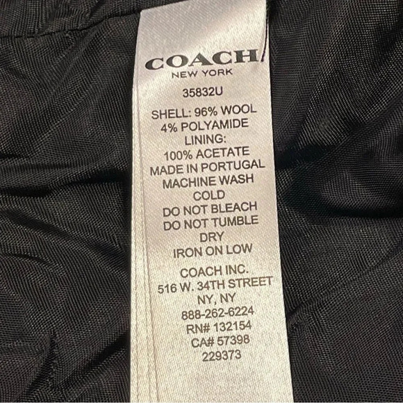 COACH Inverted Pleat Skirt in Black - Picture 5 of 5